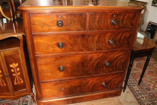 Large Victorian mahogany chest of drawers(-)